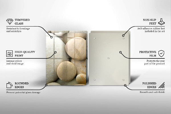 Deska do krojenia Wzór owalne kamienie