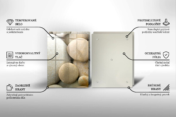 Deska do krojenia Wzór owalne kamienie