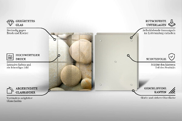 Deska do krojenia Wzór owalne kamienie