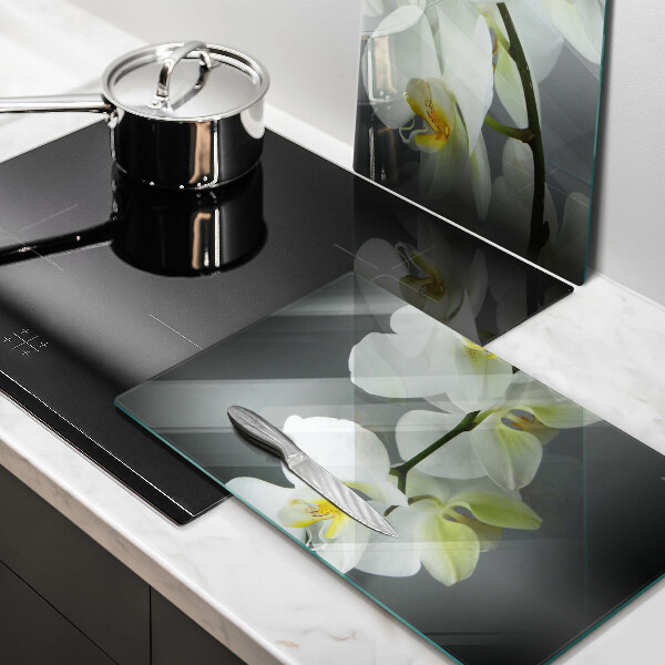 Deska do krojenia Kwiaty biała orchidea