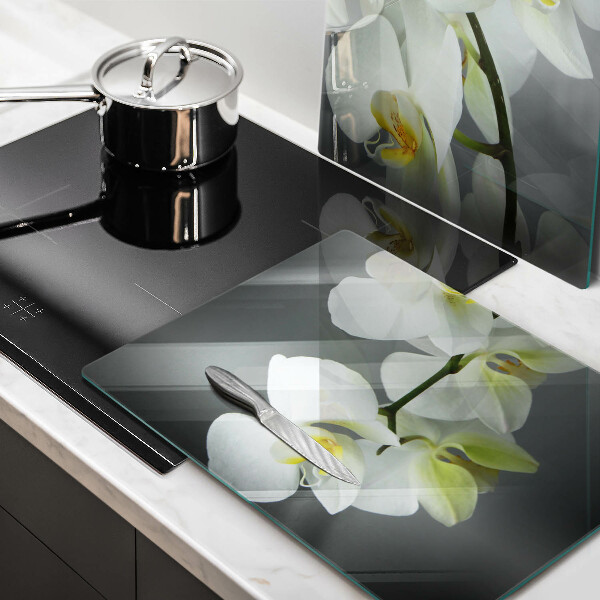 Deska do krojenia Kwiaty biała orchidea