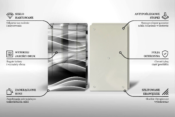 Deska do krojenia Abstrakcja linie dymu