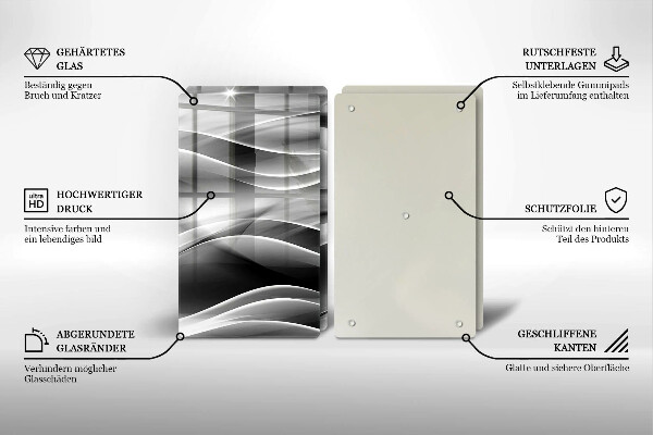 Deska do krojenia Abstrakcja linie dymu