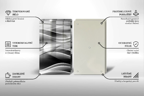 Deska do krojenia Abstrakcja linie dymu