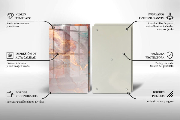 Deska do krojenia Marmur ze złotem