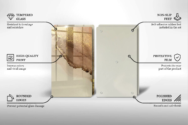 Deska do krojenia Abstrakcja złoto