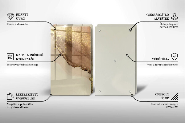 Deska do krojenia Abstrakcja złoto