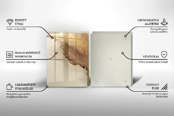 Deska do krojenia Abstrakcja złoto