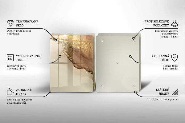 Deska do krojenia Abstrakcja złoto