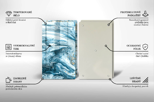 Deska do krojenia Struktura ze złotem