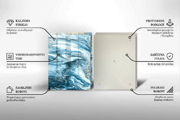 Deska do krojenia Struktura ze złotem