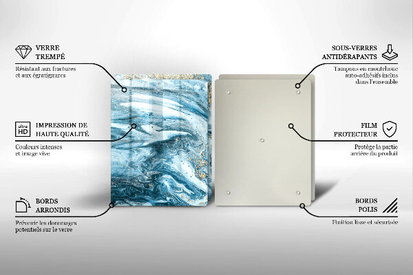 Deska do krojenia Struktura ze złotem