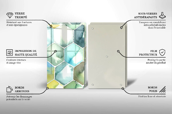 Deska do krojenia Akwarelowe heksagony