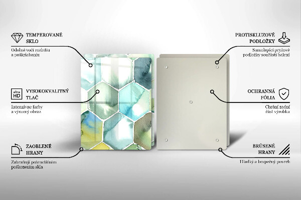 Deska do krojenia Akwarelowe heksagony