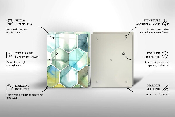Deska do krojenia Akwarelowe heksagony