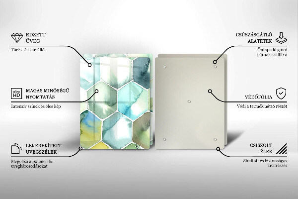 Deska do krojenia Akwarelowe heksagony