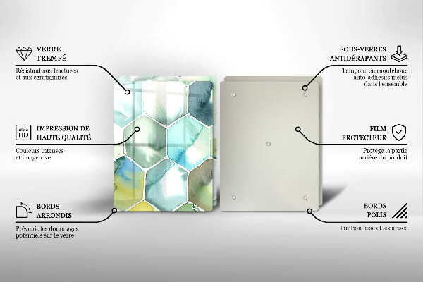 Deska do krojenia Akwarelowe heksagony