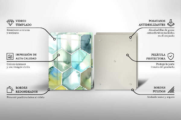 Deska do krojenia Akwarelowe heksagony