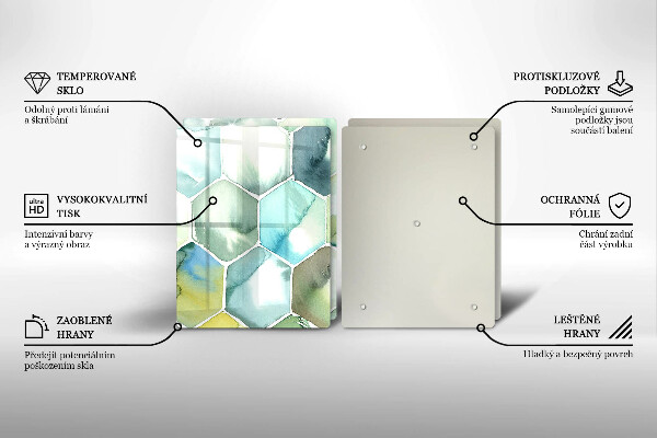 Deska do krojenia Akwarelowe heksagony