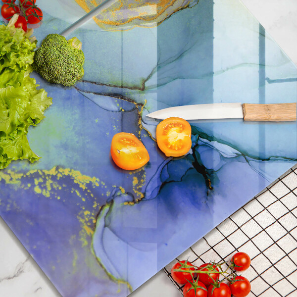 Deska do krojenia Pęknięty kamień złoto