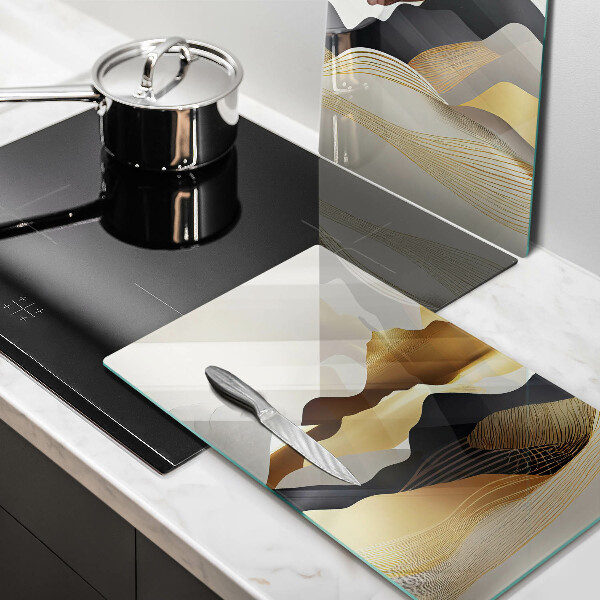 Deska do krojenia Abstrakcja złote góry