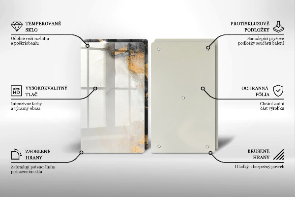 Deska do krojenia Abstrakcja ze złotem