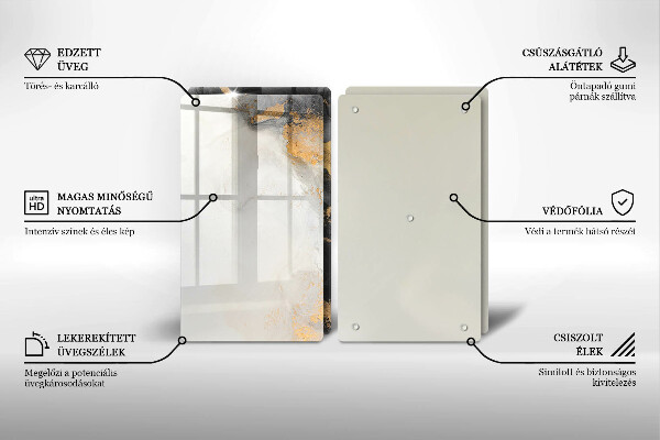 Deska do krojenia Abstrakcja ze złotem