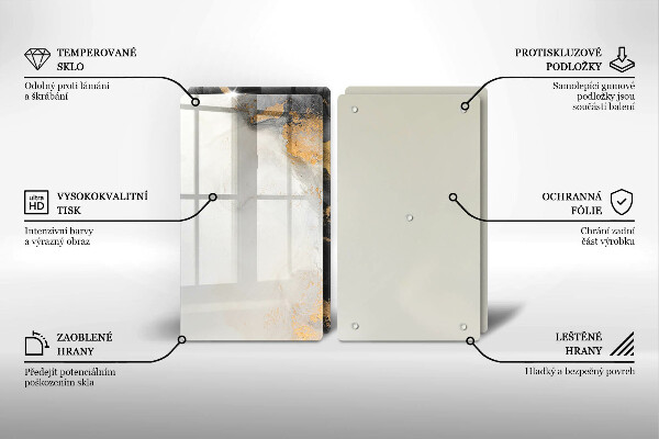 Deska do krojenia Abstrakcja ze złotem