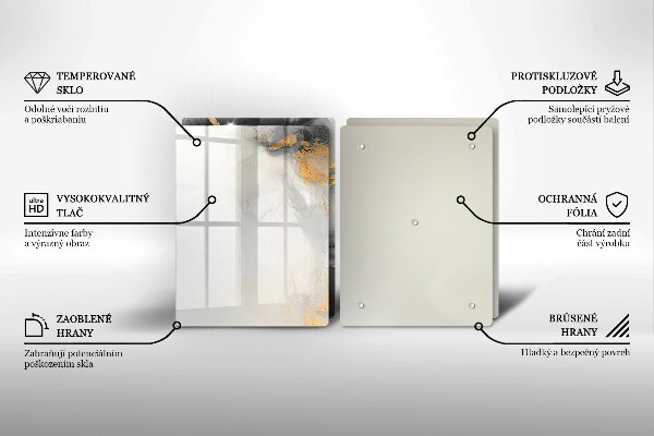 Deska do krojenia Abstrakcja ze złotem