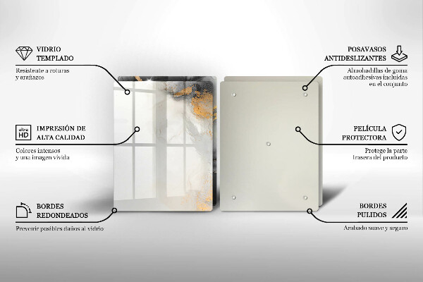Deska do krojenia Abstrakcja ze złotem