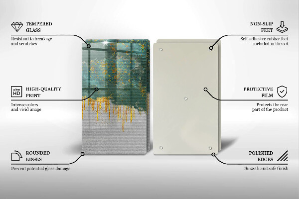 Deska do krojenia Abstrakcja ze złotem