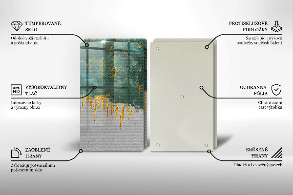 Deska do krojenia Abstrakcja ze złotem