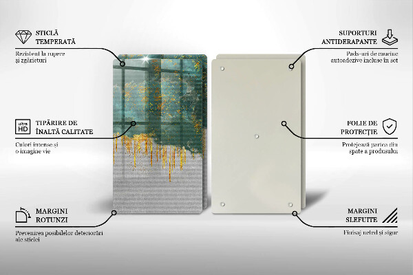 Deska do krojenia Abstrakcja ze złotem