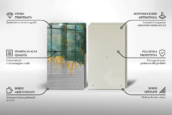 Deska do krojenia Abstrakcja ze złotem