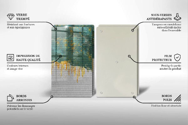 Deska do krojenia Abstrakcja ze złotem