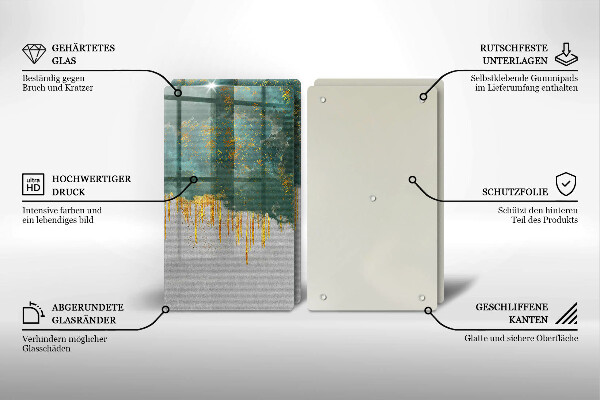 Deska do krojenia Abstrakcja ze złotem