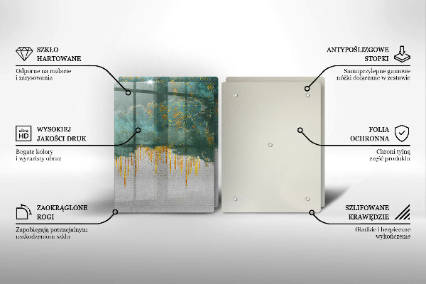 Deska do krojenia Abstrakcja ze złotem