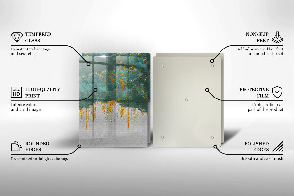 Deska do krojenia Abstrakcja ze złotem