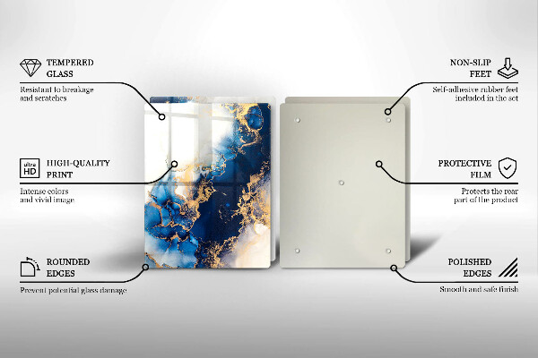 Deska do krojenia Abstrakcja z błękitem