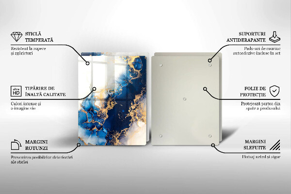 Deska do krojenia Abstrakcja z błękitem