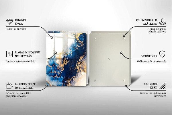 Deska do krojenia Abstrakcja z błękitem