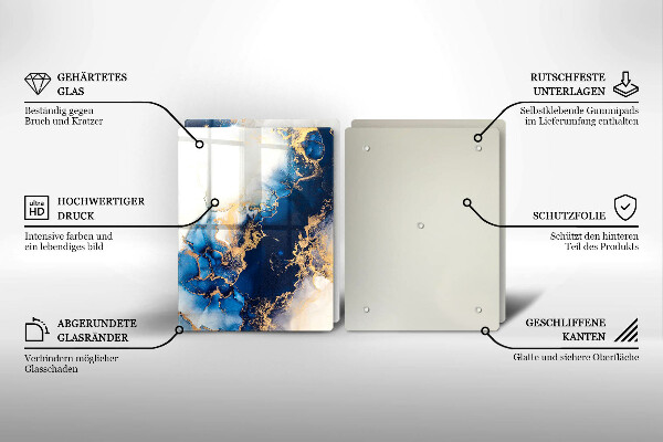 Deska do krojenia Abstrakcja z błękitem