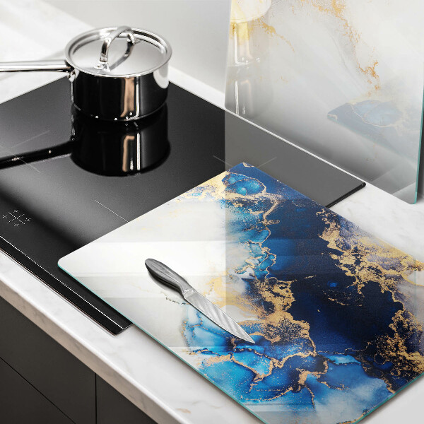 Deska do krojenia Abstrakcja z błękitem