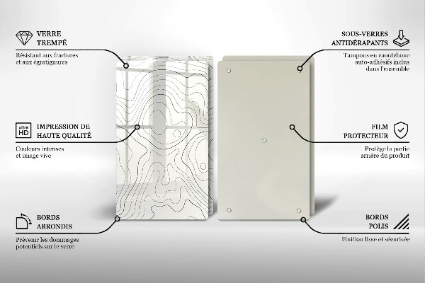 Deska do krojenia Line-art design