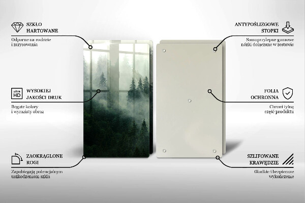 Deska do krojenia Pejzaż zamglony las