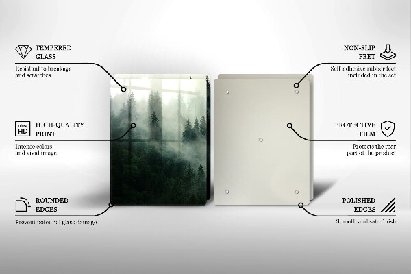 Deska do krojenia Pejzaż zamglony las