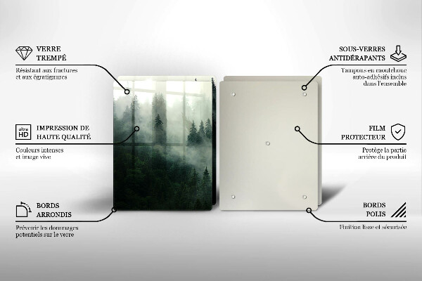 Deska do krojenia Pejzaż zamglony las