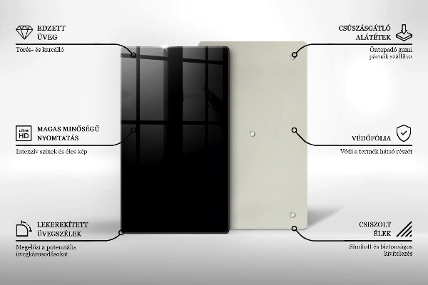 Deska kuchenna szklana Kolor czarny