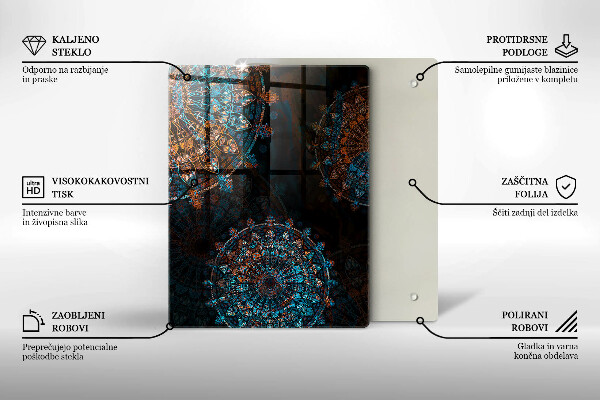 Deska kuchenna szklana Kolor czarny