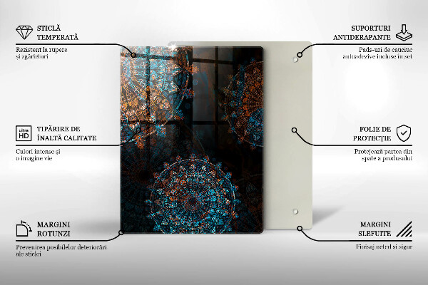 Deska kuchenna szklana Kolor czarny